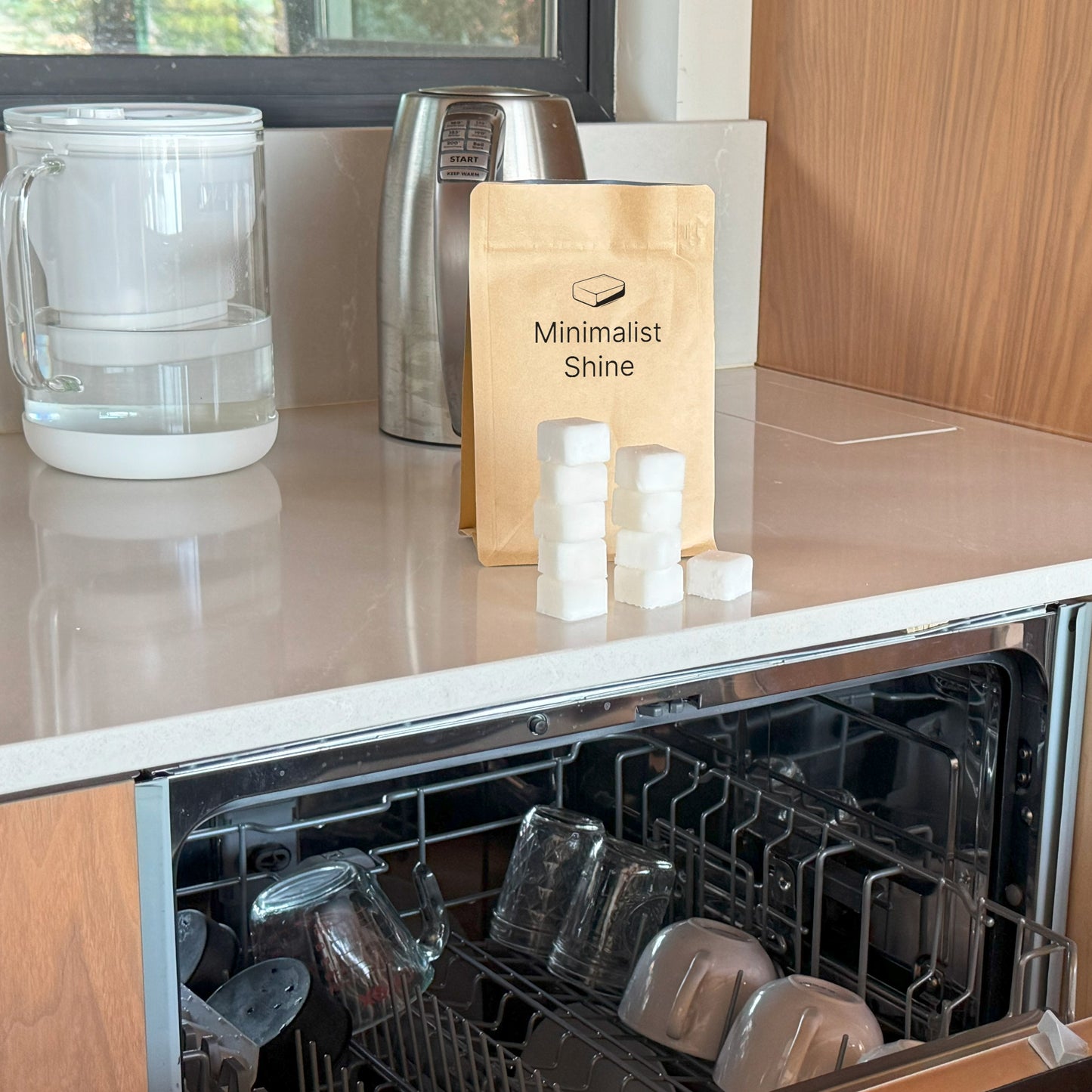 Minimalist Shine Plastic Free No Rinse Aid Dishwashing Tablets